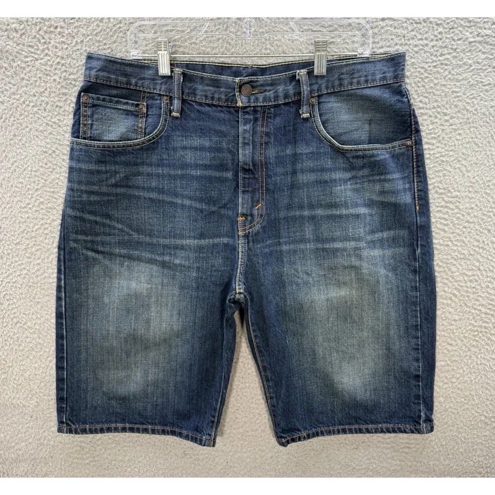 Levis 569 Shorts Mens 34 Blue Loose Straight Jorts‎ Workwear Grunge Skater Y2K